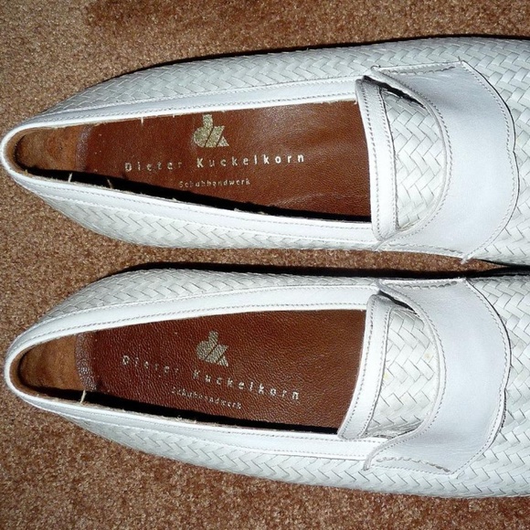 Dieter Kuckelkorn White Woven Loafers - Size 10 main image 6